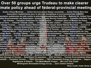 OPEN LETTER: Over 50 groups urge PM and Premiers to make clearer climate policy ahead of federal-provincial meetings
