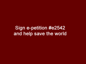 NEWS: ​Parliamentary e-Petition #e2542 Closes Tuesday, August 18, 2020 at 1:30 pm EDT