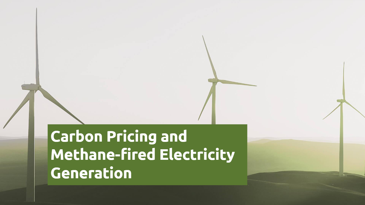 Laser Talk Carbon Pricing of Methanefired Electricity Generation